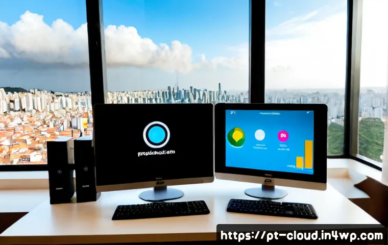 클라우드 서비스 성능 측정 도구 소개 - Photorealistic modern home office in São Paulo, Brazil, an IT professional comparing cloud service p...